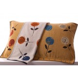 2pcs flowers cotton pillow towels