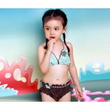 2pcs little girl triangular bikini swimwear