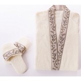 2pcs Minimalist lacing-type cotton bathrobe set