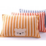 2pcs striped style cotton pillow towels