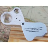 30X / 60X 2LEDs aluminum folding mini magnifier