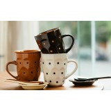 340ml personality dots ceramic mug