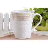350ml honeycomb pattern ceramic mug