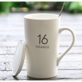 350ml white minimalist ceramic mug