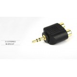 3.5MM audio port to Dual RCA gold-plated plug / audio connection adapter