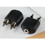 3.5mm Female to Dual RCA male audio adapter