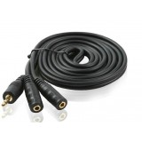 3.5mm headphone extension cable / audio cable one to two connectors