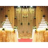 3 meters wedding curtains background 300 LED lights