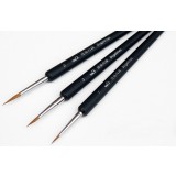 3pcs Line drawing wolf hair paintbrush set