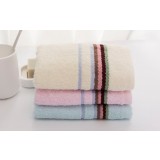 3pcs solid color stripes towels