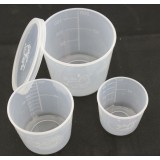 3pcs transparent fishing baits measuring cup