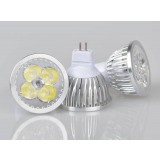 3W-4W MR16 / GU10 / GU5.3 LED silver spotlight bulb