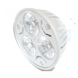 3W-9W MR16 12V silver 3 LED spotlight bulb