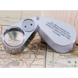 40X 3LEDs Folding mini magnifying glass