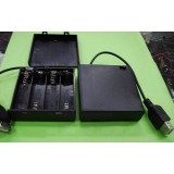 4pcs AA Battery Case with switch and USB cable 6V