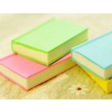 4pcs book-shaped multi-colored eraser