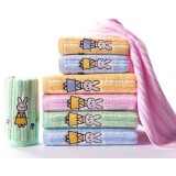 4pcs cartoon rabbit cotton towels + 2pcs children towels