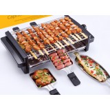 5-level temperature regulating smokeless multifunction electric barbecue device