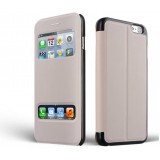 5.5 inches double window leather flip case for iphone 6 plus