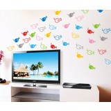 5 set Removable cartoon fish wall stickers