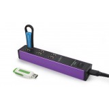 6-port USB splitter with power
