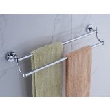 60cm stainless steel double rod towel rack