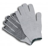 60G cotton yarns plastic gloves