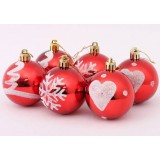 6cm Stained Plating Christmas Balls