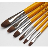 6pcs aluminum alloy wolf hair paintbrush set