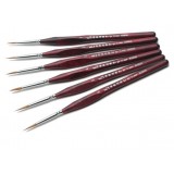 6pcs Line drawing wolf hair paintbrush set