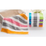 6pcs multi-colored stripes square towels