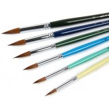 6pcs Multipurpose wolf hair multicolor paintbrush set