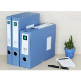 7.5cm A4 PVC blue file box