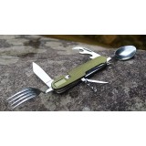 8 in 1 multi-function folding camping cutlery