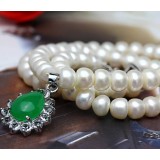 8 mm natural freshwater pearl agate necklace