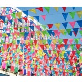 8M 20pcs holiday multicolor triangle flags series