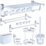 8pcs space aluminum bathroom accessories kit