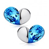 925 original lovely heart-shaped zircon earrings