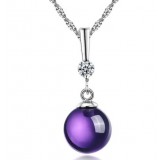 925 sterling silver amethyst necklace