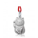925 Sterling Silver Fortune Cat Pendant