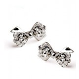 925 sterling silver lovely bow earrings