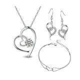 925 sterling silver Open to your heart jewelry sets