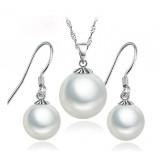 925 sterling silver pearl necklaces & earrings sets