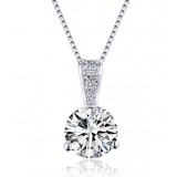 925 sterling silver zircon stars necklace