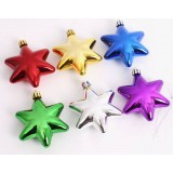 9cm 6pcs plating Christmas pointed star