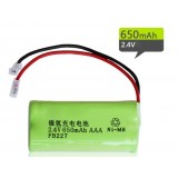 AAA NiMH rechargeable battery pack 2.4V 650mAh