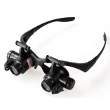 Adjustable 10 ~ 25X Eyeglass Type LED magnifier