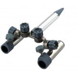 Adjustable stainless steel double fishing rod holder