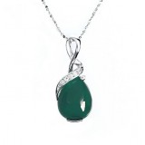 Agate silver crystal fashion pendant