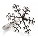 Alloy snowflake napkins ring